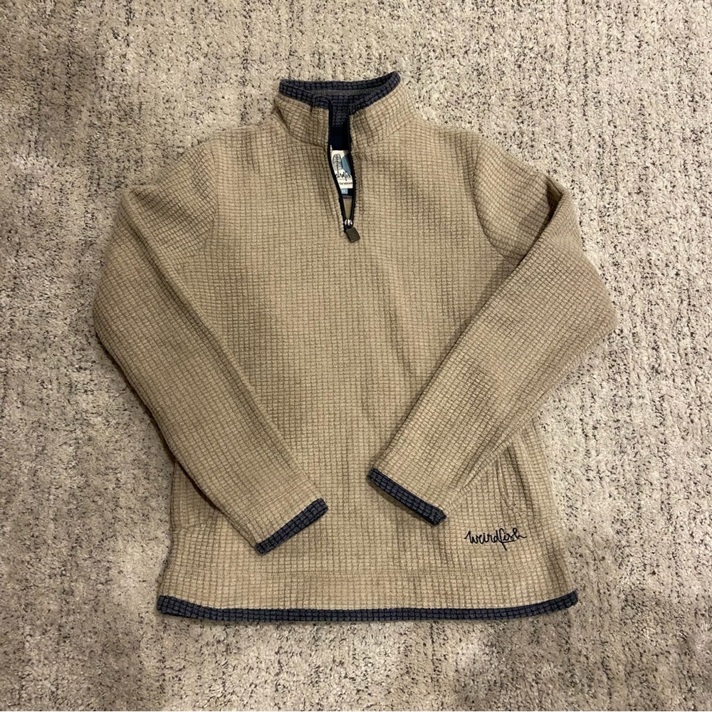 Irish 3/4 zip fleece lined sweater